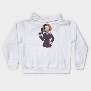 Safe Face Mask Scully Kids Hoodie